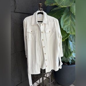 Time and Tru Off-White Shirt Jacket